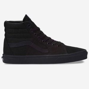 Vans black on black high top canvas SK8-HI